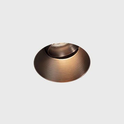 DMQ Trimless inbouwspot GU10 Moon 1 Rond Geborsteld Brons - Verstelbaar