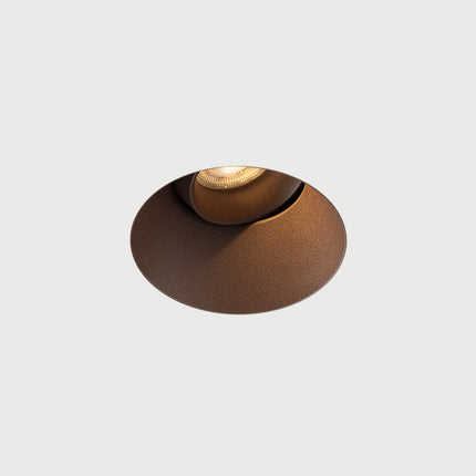 DMQ Trimless inbouwspot GU10 Moon 1 Rond Mat Brons - Verstelbaar