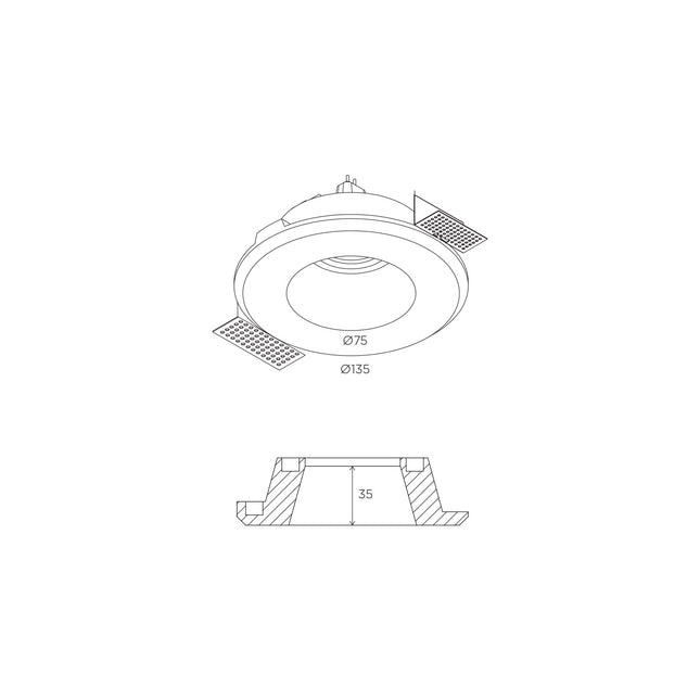 BPM Orto trimless inbouwspot rond - GU10