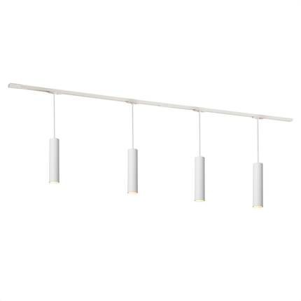 DMQ Complete set Rail - 2 meter - 4x Pendel Juna  - Wit