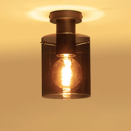 DMQ Elmira Plafondlamp Smoke Glass