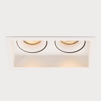 DMQ Inbouwspot GU10 Cubo Twins Vierkant Wit - Extra kleine rand