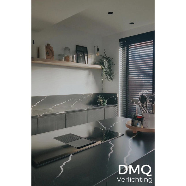 DMQ Inbouwspot GU10 Luna Rond Zwart - Extra kleine rand