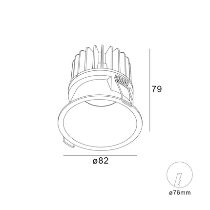 DMQ Inbouwspot IP54 LED Luna Rond Wit - Extra kleine rand