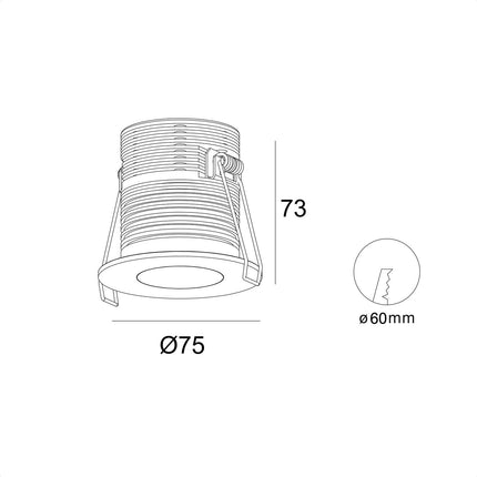 DMQ Inbouwspot IP65 LED 2700K Alton Rond Wit