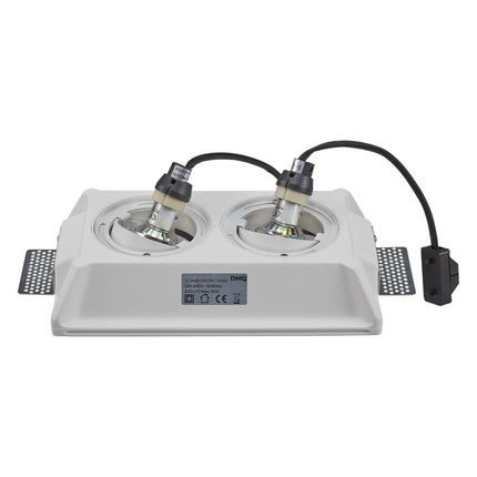 DMQ Inbouwspot Orion Twins Gips Rond  Kantelbaar