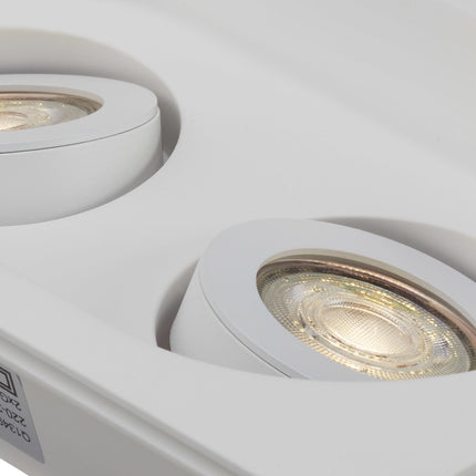 DMQ Inbouwspot Orion Twins Gips Rond  Kantelbaar