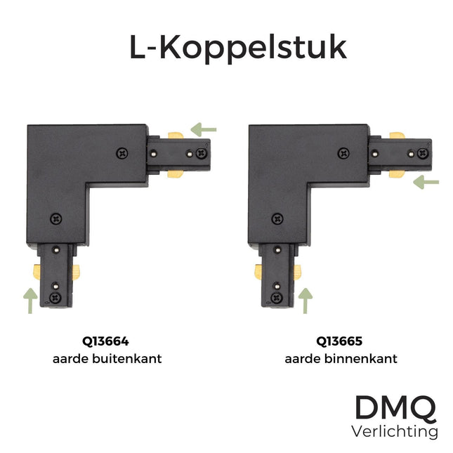 DMQ L-Koppelstuk - 1-Fase - Track connector