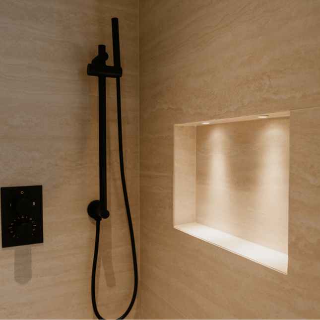DMQ Mini Inbouwspot Shelf – Voor Nis, Wandplank of Badkamer – IP44 – Wit