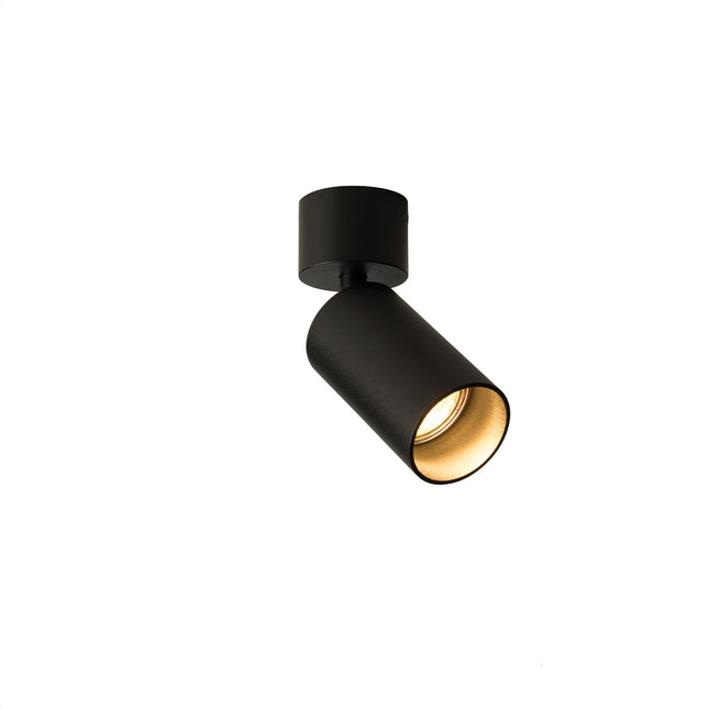 DMQ Plafondspot Elmont 1 Zwart Smalle Voet Rond