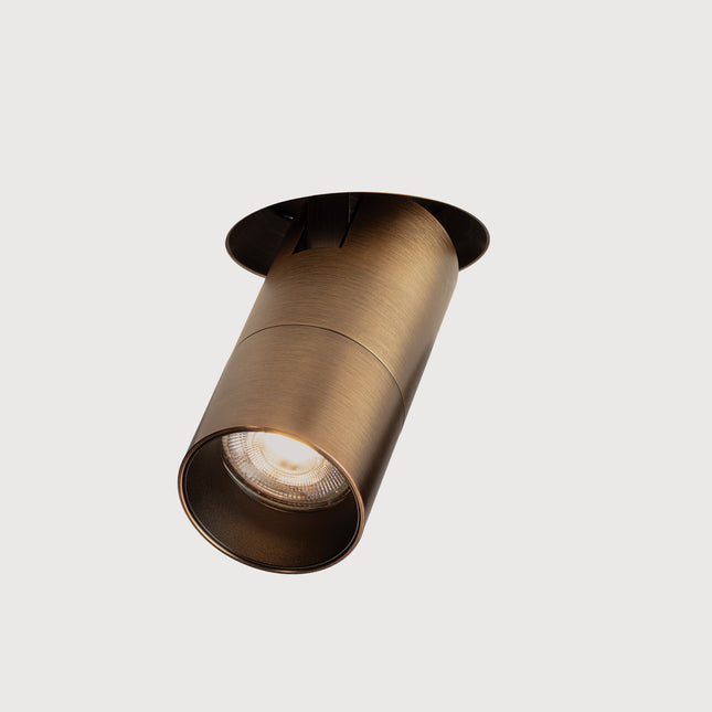 DMQ Trimless inbouw richtspot GU10 Moon 1 Geborsteld brons