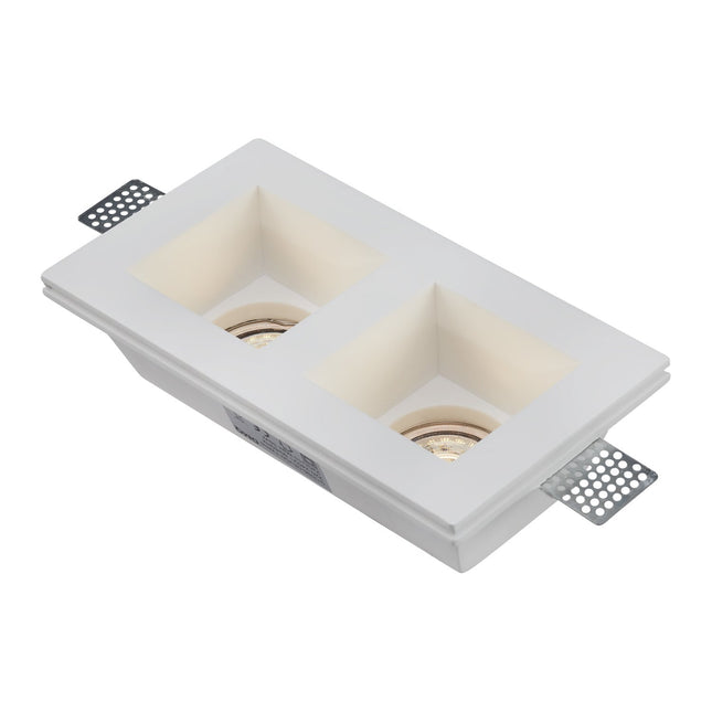 DMQ Trimless Inbouwspot Devon Twins Vierkant - GU10