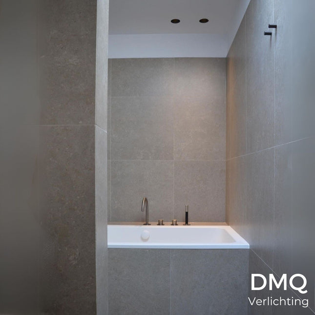 DMQ Trimless inbouwspot GU10 Myra Rond Zwart - IP44
