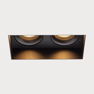 DMQ Trimless inbouwspot GU10 Rezo Twins vierkant zwart