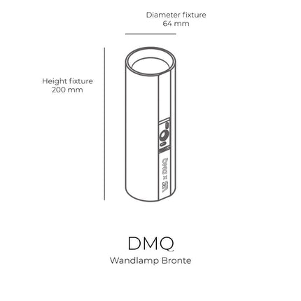DMQ Wandlamp Bronte - Geborsteld Brons - GU10 - DMQ x VBS