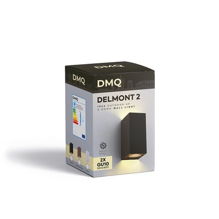 DMQ Wandlamp buiten Delmont 2 Wit