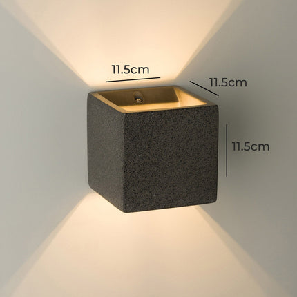 DMQ Wandlamp Macon Zwart Sandstone