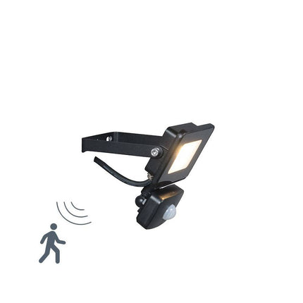 QAZQA Floodlight LED 10W Sensor