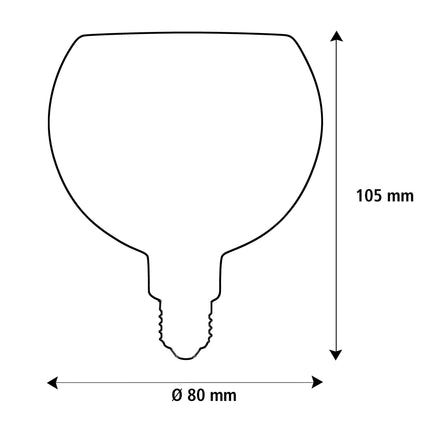 Segula Floating G80 - E27 - Clear